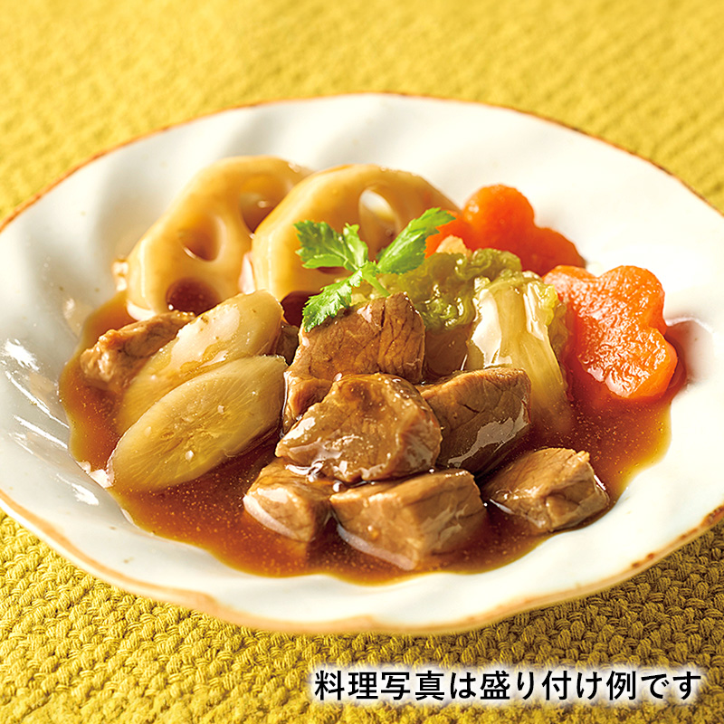 すき焼き風寄せ煮盛り付け